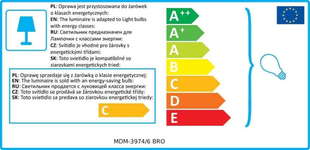Italux Pakabinamas šviestuvas MDM-3974/6 BRO