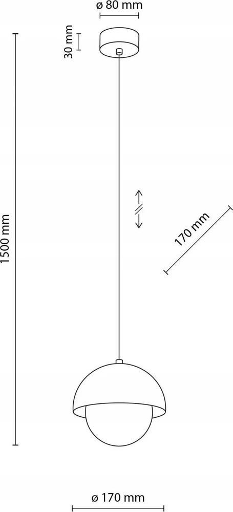 Lubinis šviestuvas Tk_Lighting Šviestuvas kabinamas TK Lighting Bono 10205, 8 W, G9