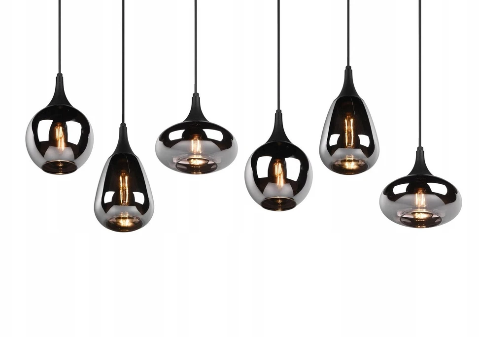 Pakabinamas šviestuvas Lampa wisząca Trio Pendant lamp TRIO LUMINA, 6 x E14, max 40W, juodas, 93.8 x 24.5 x h150 cm