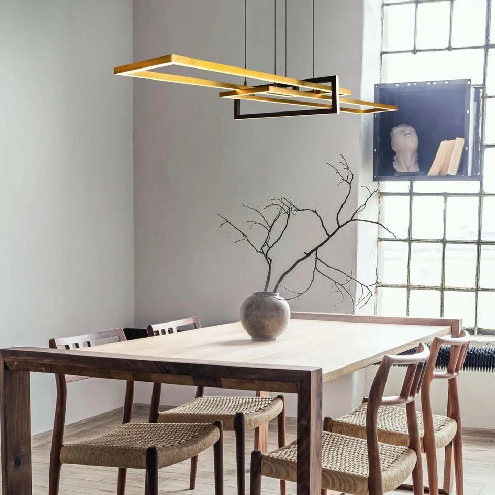 Pakabinamas šviestuvas Pakabinamas LED šviestuvas TRIO SALINAS, 34W, max 4200lm, 3000K, dimeriuojamas, 100x40xh150 cm