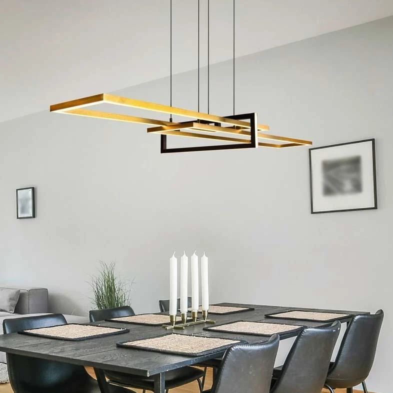Pakabinamas šviestuvas Pakabinamas LED šviestuvas TRIO SALINAS, 34W, max 4200lm, 3000K, dimeriuojamas, 100x40xh150 cm