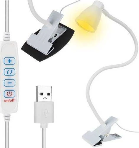 USB stalinė lempa su laikikliu - balta Izoxis