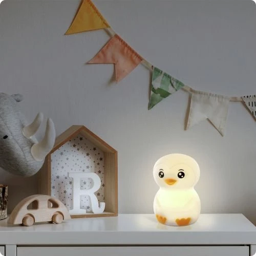 Lampka wtykowa do gniazdka Ansmann Lampka nocna Pingvinas Leon aku USB-C