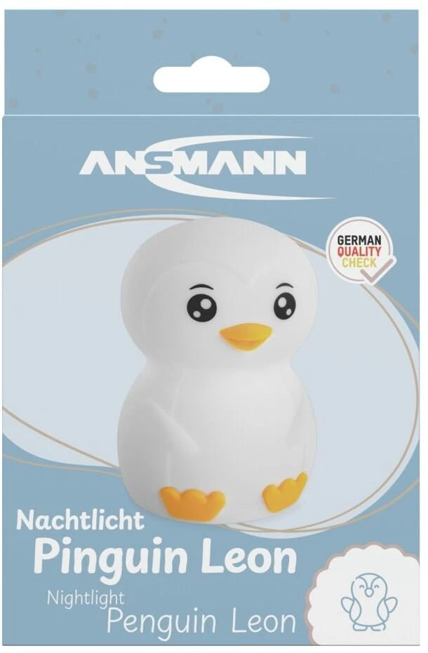 Lampka wtykowa do gniazdka Ansmann Lampka nocna Pingvinas Leon aku USB-C
