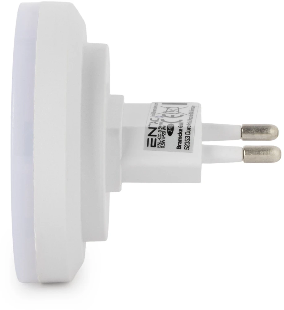 Lampka wtykowa do gniazdka ENTAC Entac ENL-CC-0.5W-DSWW lampka nocna wtykana do gniazdka Lampka nocna do gniazdka
