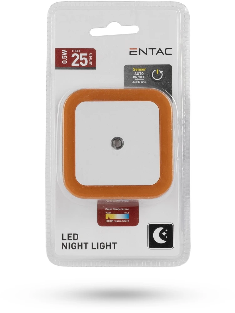 Lampka wtykowa do gniazdka ENTAC Entac ENL-CS-0.5W-DSO lampka nocna wtykana do gniazdka Lampka nocna do gniazdka
