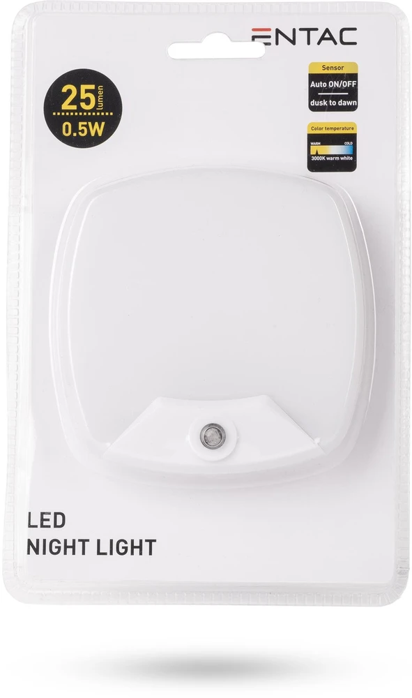 Lampka wtykowa do gniazdka ENTAC Entac ENL-RS-0.5W-DSWW lampka nocna wtykana do gniazdka Lampka nocna do gniazdka