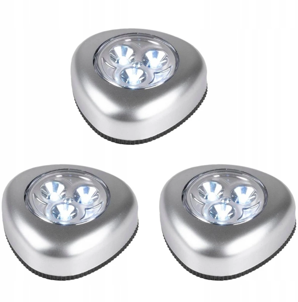 3 LED ŠVIESTUVŲ RINKINYS PUSH LIGHT SU BATERIJOMIS GRUNDIG 334110