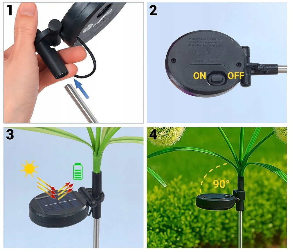 Maximex Solar garden lights, LED dandelions, 2 pieces, 75 cm
