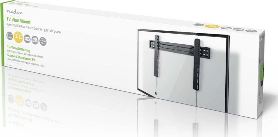 Laikiklis Nedis TVWM5050BK įkraunama lempa televizoriams 177,8 cm (70") Juodas