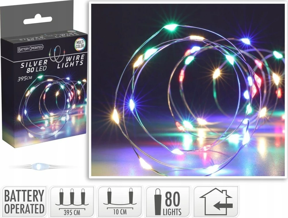 Mondex girlianda su led lemputėmis, 80 spalvotų lempučių