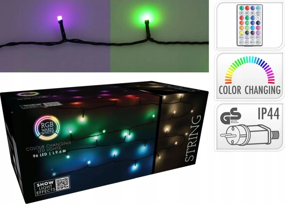 Christmas Decoration Kalėdinės LED girliandos 96 RGB su pultu
