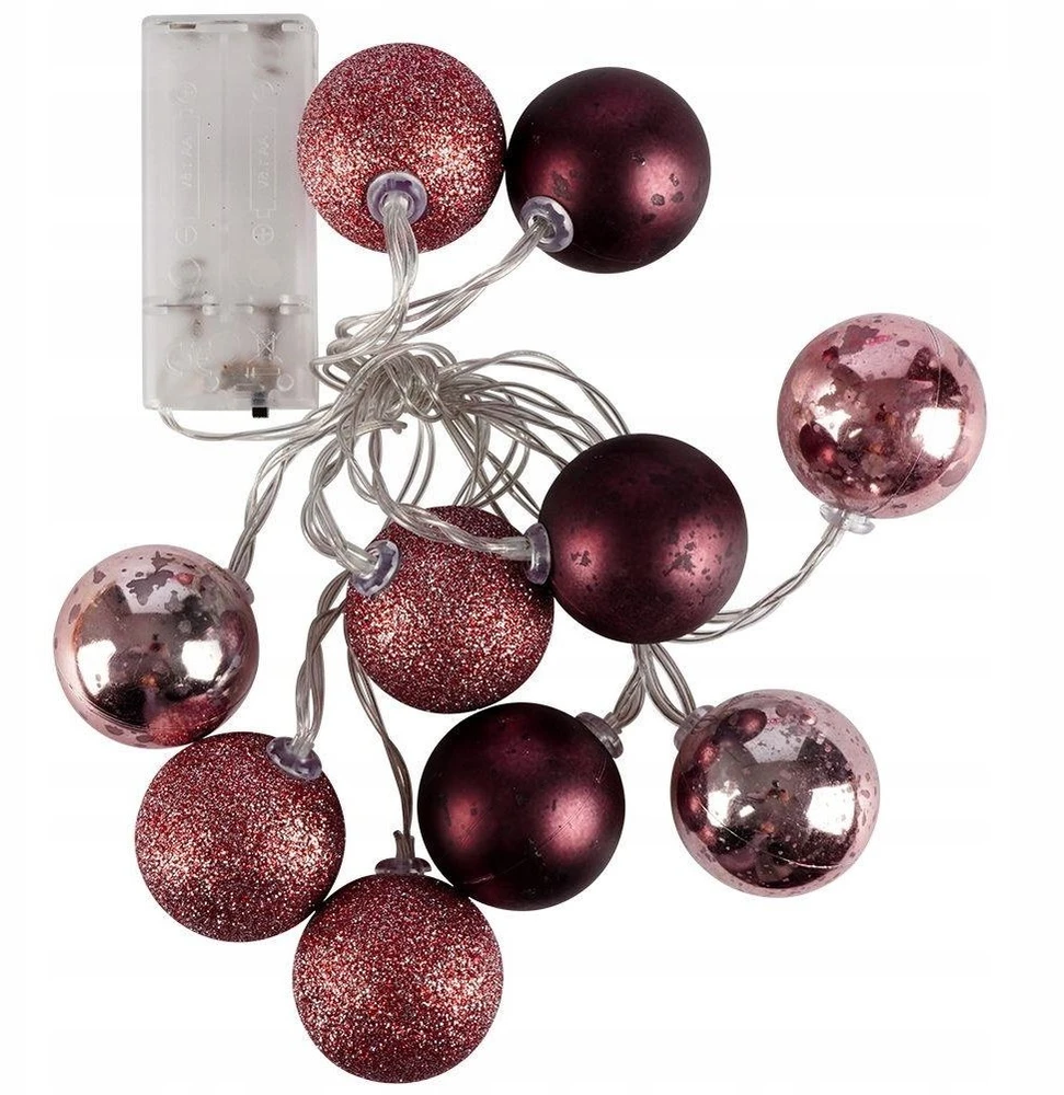 Decorative Lighting Kalėdinė girlianda LED apšvietimui 10 violetinių 4 cm