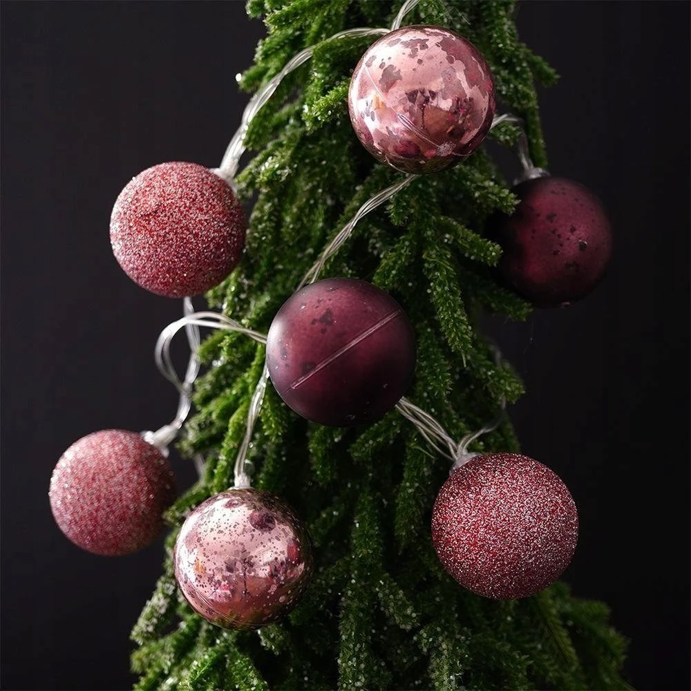 Decorative Lighting Kalėdinė girlianda LED apšvietimui 10 violetinių 4 cm