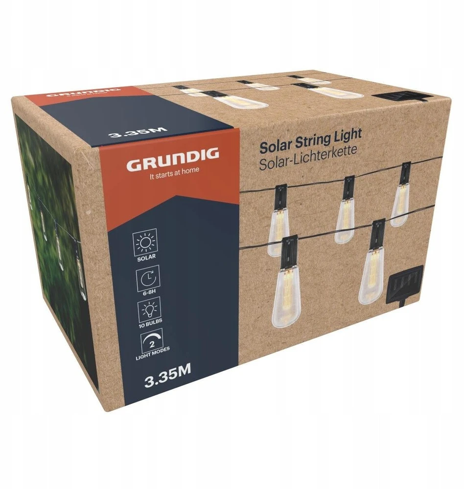 Grundig - Solar Garden LED Lights 3.35 m