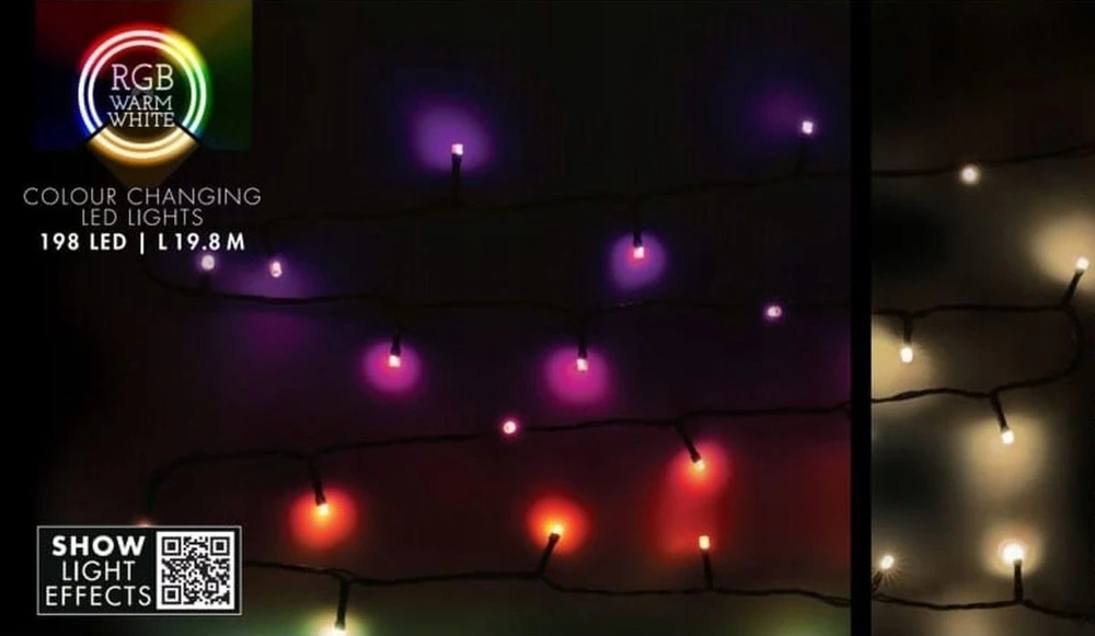 Christmas Decoration KALĖDŲ EGLĖLĖS LIETUVIAI 198 RGBW LED GRANDINĖS LEDĖS SU NUOTOLINIO VALDYMU