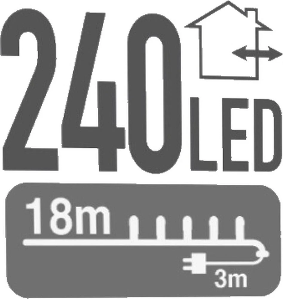 Christmas Decoration Kalėdinės šviesos 240 LED su laikmačiu