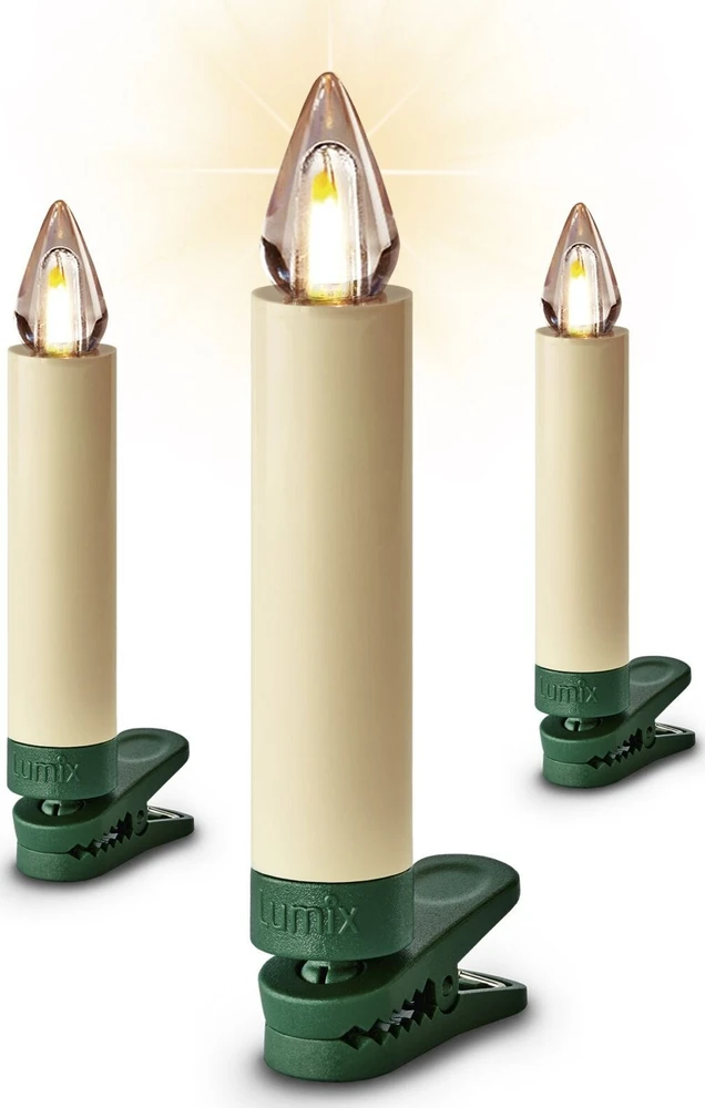 Lampki choinkowe Krinner Krinner Superlight Bavaria Mini Flame 12 pcs. Set Ivory