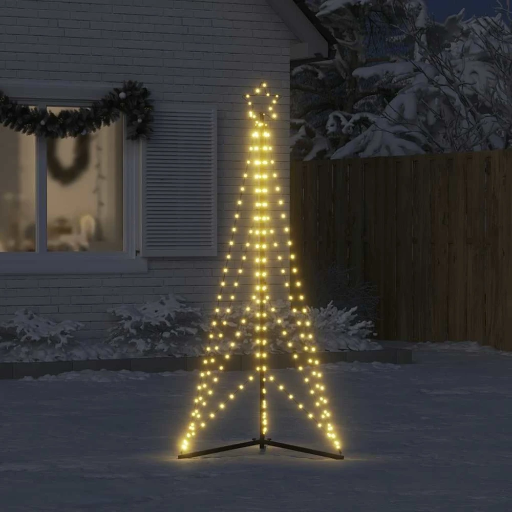 LED Kalėdų eglutė 363 LEDs Šilta Balta 182 cm