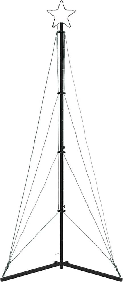 LED Kalėdų eglutė 363 LEDs Šalta Balta 182 cm