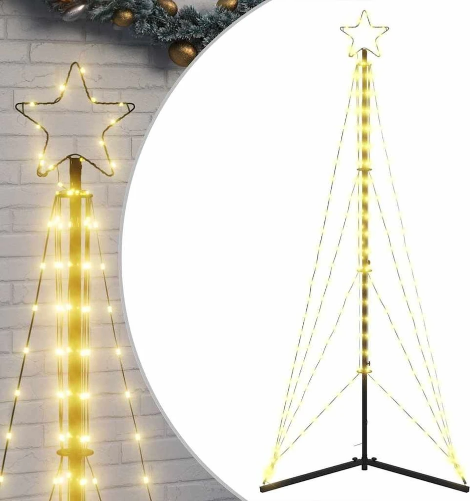 LED Kalėdų eglutė 363 LEDs Šilta Balta 182 cm