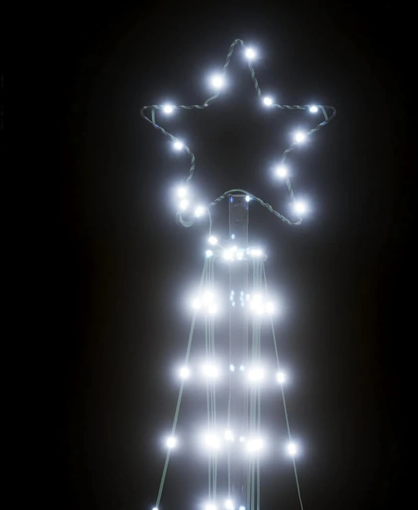 LED Kalėdų eglutė 363 LEDs Šalta Balta 182 cm