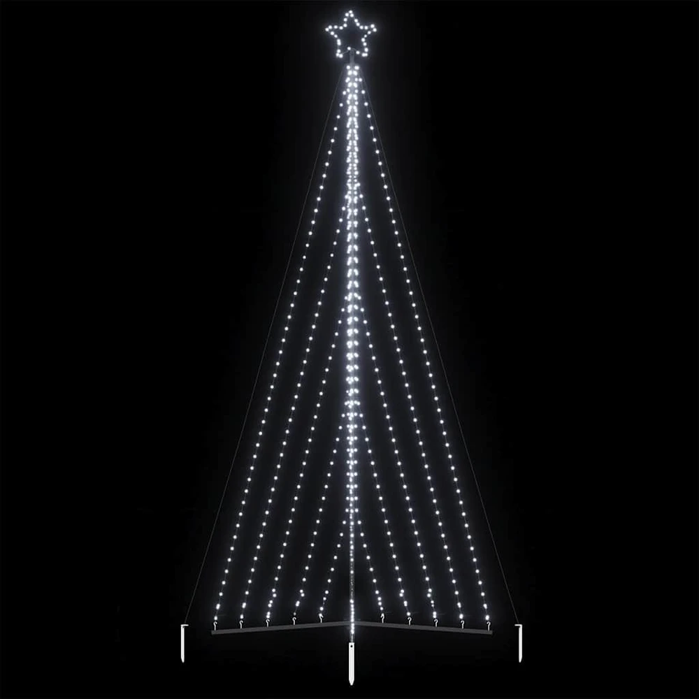LED Kalėdų eglutė 570 LED Šalta Balta 399 cm