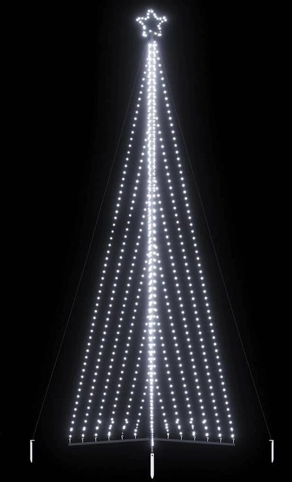 LED Kalėdų eglutė 789 LED Šaltai Balta 476 cm