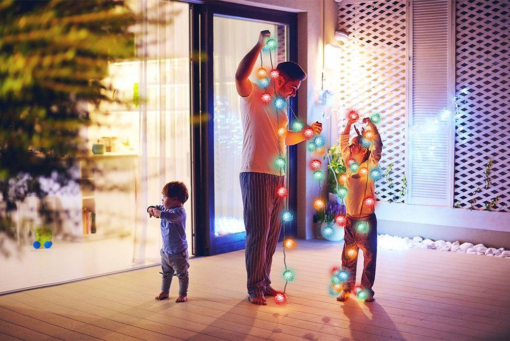 Lempučių girlianda Retlux 40 LED, įvairiaspalvės