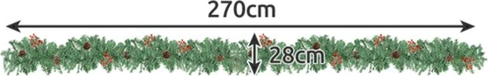 Kalėdų eglutės girlianda 2,7m su Ruhhy 22322 LED lemputėmis