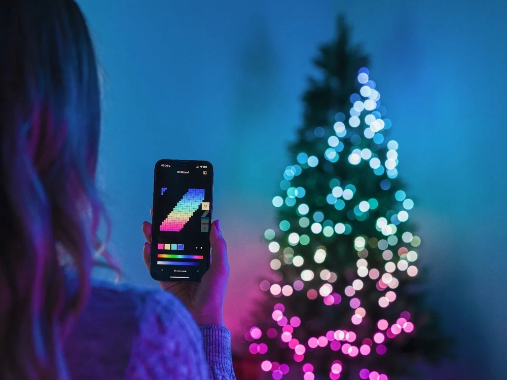 Twinkly Strings Smart LED 750 RGB, 60m, Juodas laidas|Daugiaspalvis