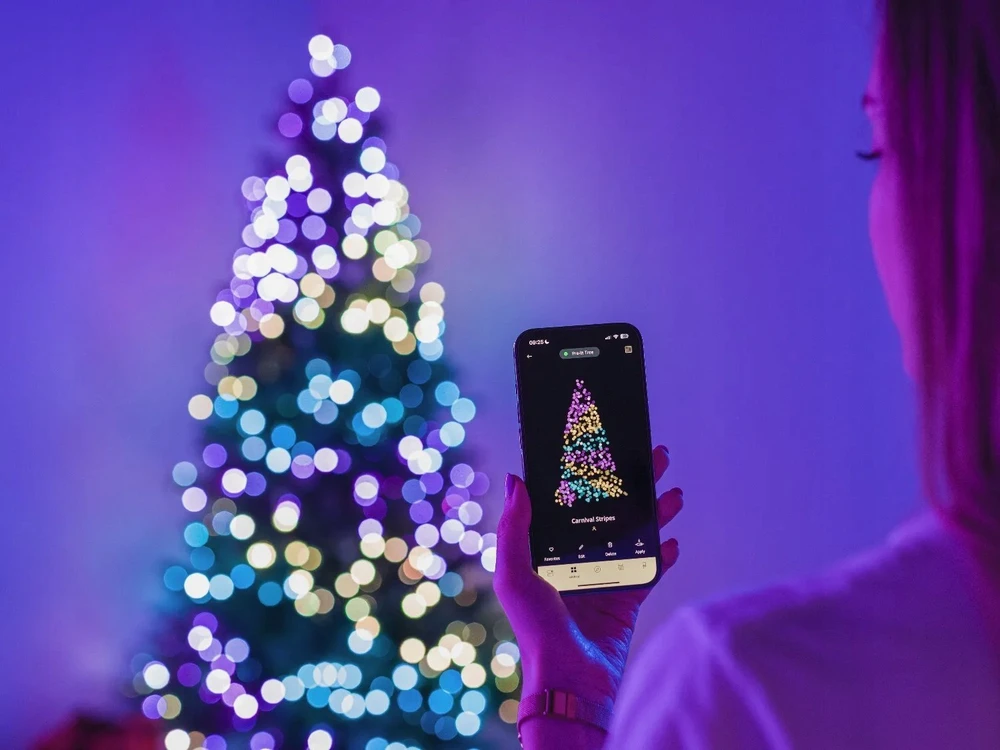 Twinkly Strings Smart LED 750 RGB, 60m, Juodas laidas|Daugiaspalvis