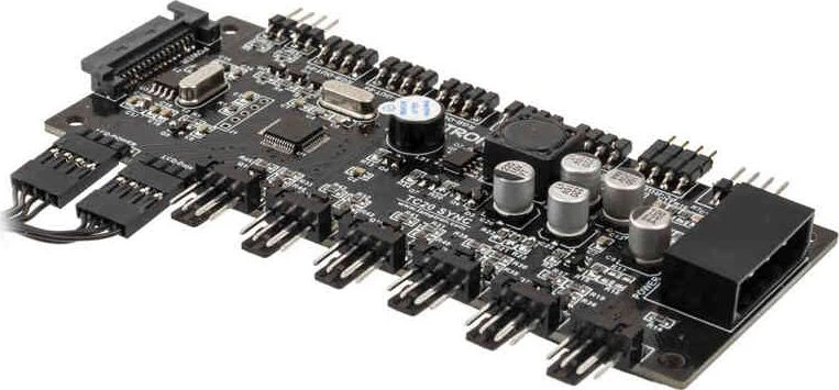 „Lamptron TC20 Sync Edition“ PWM ventiliatoriaus valdiklis ir RGB valdiklis – PCI, juodas