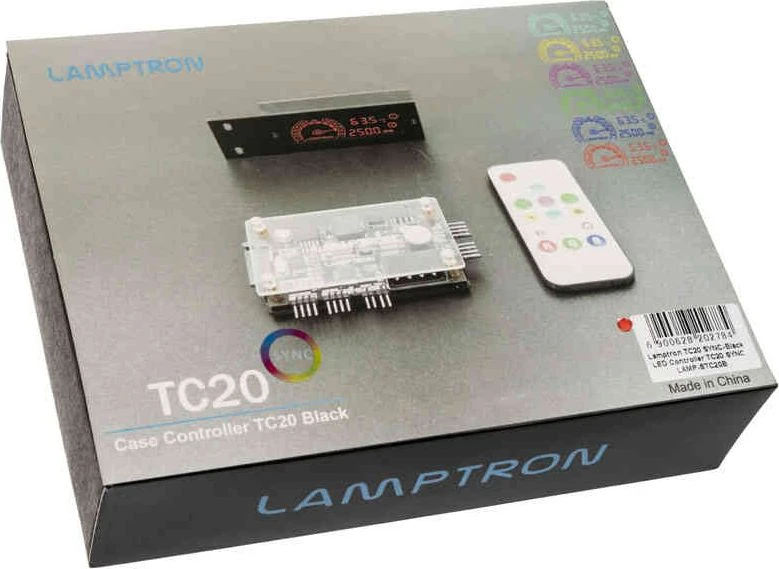 „Lamptron TC20 Sync Edition“ PWM ventiliatoriaus valdiklis ir RGB valdiklis – PCI, juodas