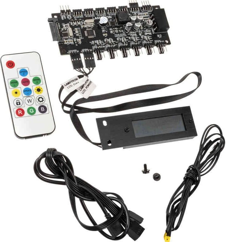 „Lamptron TC20 Sync Edition“ PWM ventiliatoriaus valdiklis ir RGB valdiklis – PCI, juodas