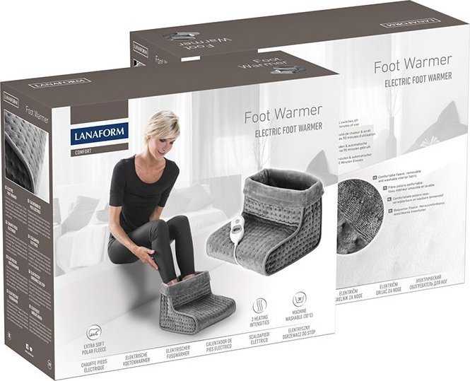 Kojų šildytuvas Lanaform LA180401 Šildymo lygių skaičius 3, Plaunamas, 100% poliesteris, 100 W, Pilkas, Baltas