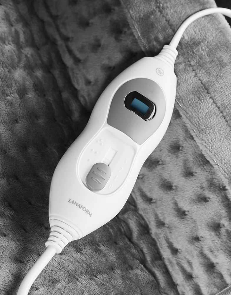 Kojų šildytuvas Lanaform LA180401 Šildymo lygių skaičius 3, Plaunamas, 100% poliesteris, 100 W, Pilkas, Baltas