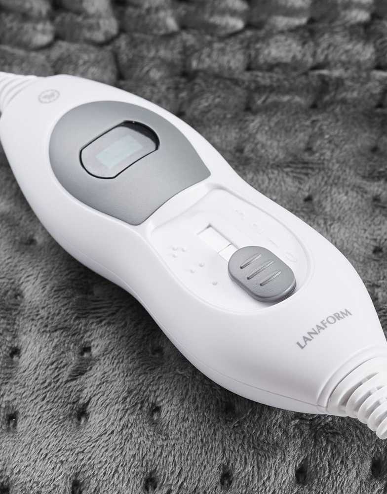 Kojų šildytuvas Lanaform LA180401 Šildymo lygių skaičius 3, Plaunamas, 100% poliesteris, 100 W, Pilkas, Baltas