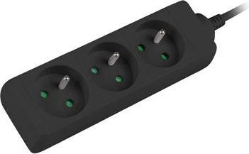 LANBERG PS0-03E-0300-BK 3M Juodas 3X 230V Lanter EXTENSION PL. CABLE FROM FULL COPPER