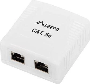 LANBERG OS5-0002-W FTP Data Box 2 prievadų RJ45 ekranuotas kat. 5E