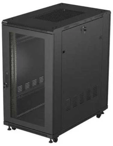 Lanberg FF01 22U 600x1000mm pastatoma serverio spintelė - 19'' - juoda - FF01-6022-23B