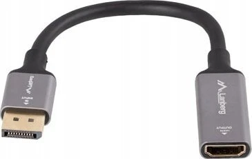 ADAPTER DISPLAYPORT(M)->HDMI(F) 4K NA KABLU 20CM Sidabrinis LANBERG