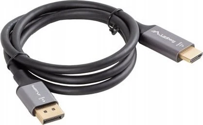 Lanberg kabelis Displayport - HDMI M/M 4K 1m juodai-sidabrinis
