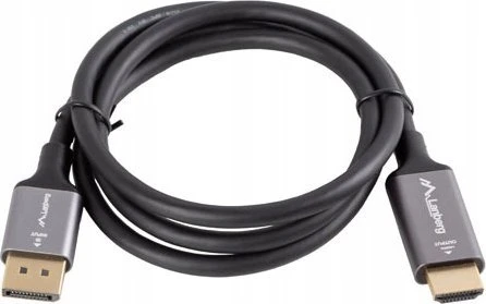 Lanberg kabelis Displayport - HDMI M/M 4K 1m juodai-sidabrinis