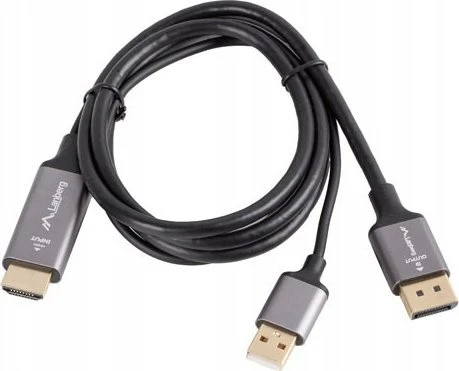 Lanberg HDMI (M) į DisplayPort (M) kabelis 4K, Juodas | CA-HDDP-20CU-0018-BK | 1.8 m