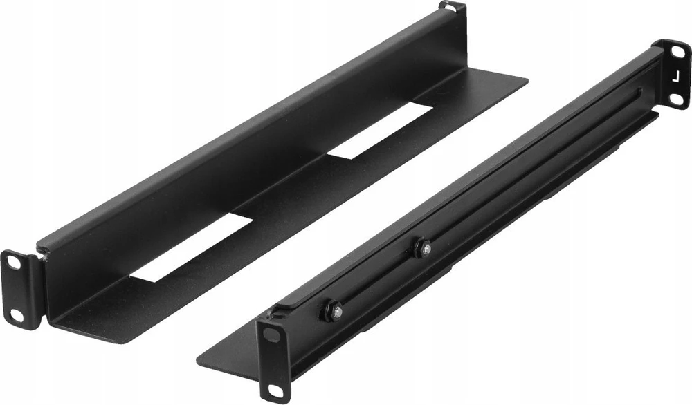 Rinkinys SZYN MONTAŻOWYCH DO SZAF RACK 19" PRZESUWNE 397-680MM JUODA LANBERG