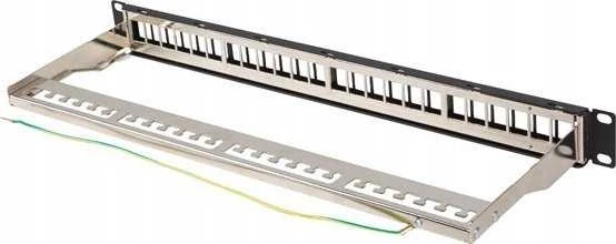 Lanberg Patch Panel tuščias 24 prievadai 1U 19" FTP Keystone juoda moduliams