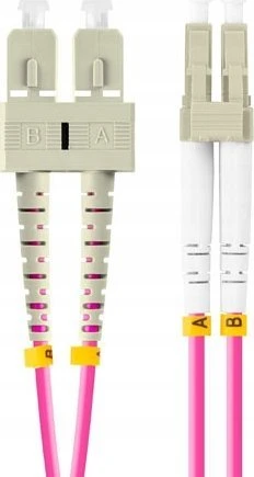 FIBER OPTIC PATCHCORD MM LC/UPC-SC/UPC DUPLEX 3.0MM OM4 50/125 LSZH 5M PURPLE LANBERG
