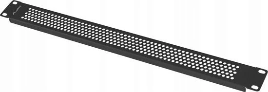 Lanberg Plug 19" 1U spintelėms, perforuota juoda