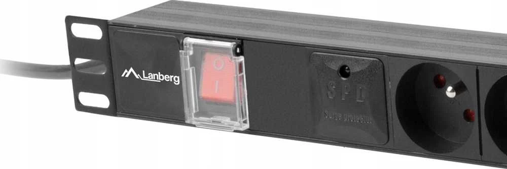Lanberg stovo maitinimo juostelė PDU 19" 1U 16A 5x PL 2m juoda